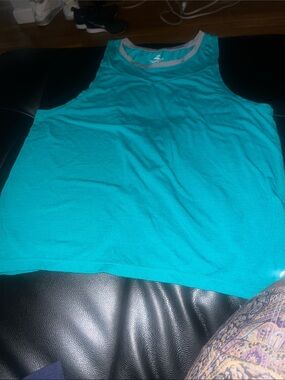 Energy Zone Teal Athletic Tank with Gray Trim